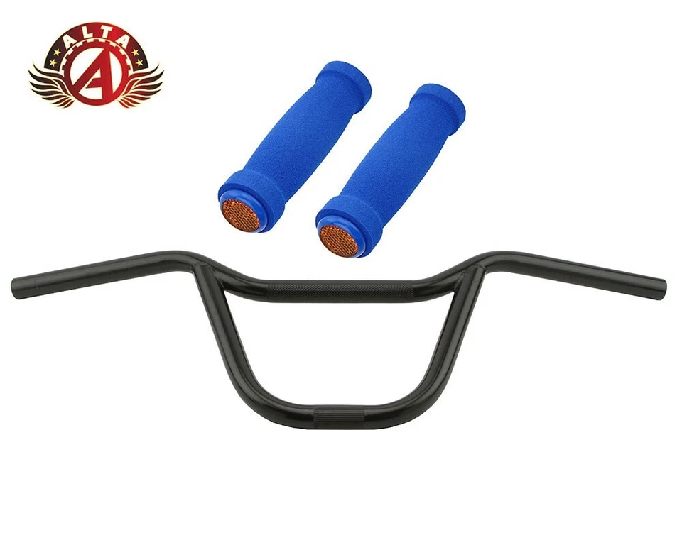 ALTA U-BAR Old School Classic Black Handlebar W/ FOAM BMX Style GRIPS. - Image 1 of 1