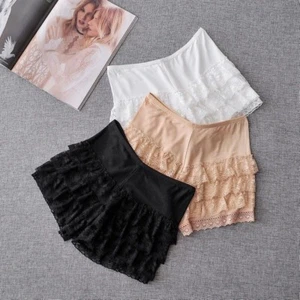 Women Frilly Lace Ruffle Knickers Panties Underwear Shorts Bloomers Briefs White - Picture 1 of 15