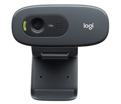 Logitech C270 HD Webcam 720p black IN HAND - Image 1 of 4