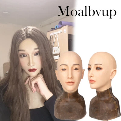 Silikon Weibliche Kopfmaske Realistische Crossdresser-Gesichtsmaske Für Frauen  - Bild 1 von 4