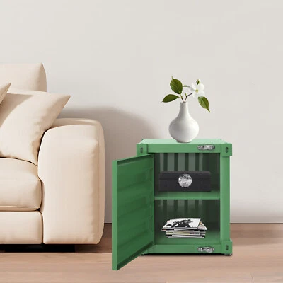 Прикроватный столик шкаф для хранения прикроватный столик с дверью утюг промышленный стиль - Изображение 1 из 4