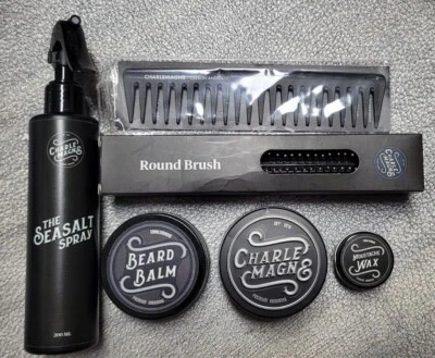 Charlemagne Haar- Bartpflege / Pomade Wax Kamm Seasaltspray Bürste