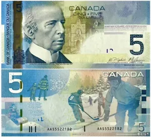 Canada 5 Dollars 2006-2011 P 101A NEW UNC Banknote - Picture 1 of 2