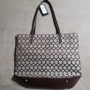 NINE WEST Blake Large Shoulder Tote Bag Purse BKH/DCH FB 60369864-3SC NEW w/ TAG - Picture 1 of 7