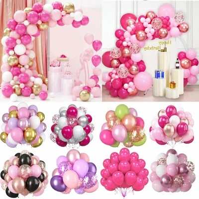 Girls Pink Birthday Party decoration Balloons Girl Princess Baby shower balloons
