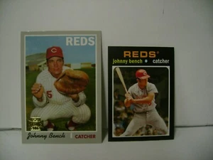JOHNNY BENCH LOT 2002 TOPPS ARCHIVES #171 2013 TOPPS UPDATE 1971 MINIS #TM-28 - Picture 1 of 1