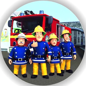 Tortenaufleger Geburtstag Party Tortenbild Fondant - Oblate Feuerwehrmann Sam P2 - Bild 1 von 1