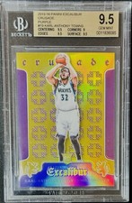Karl-Anthony Towns 2015-16 Excalibur Purple Gold Rookie /60 BGS 9.5 Gem Mint! RC