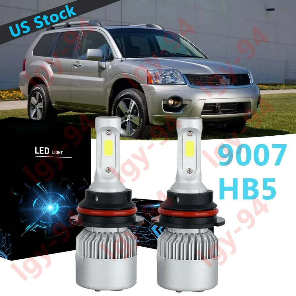 9007 HB5 6000K White Hi/Low LED Headlight Kit for MITSUBISHI Endeavor 2004-2011 - Image 1 of 4