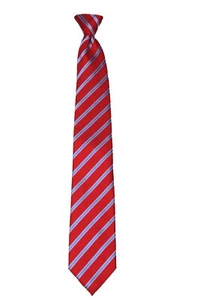 Corbata de hombre a rayas con clip prefabricada negocios bodas fiesta formal - nueva con etiquetas - Imagen 1 de 3