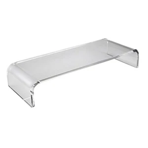Elevated Computer Shelf Desktop Printer Stand Clear Monitor Riser - Picture 1 of 12