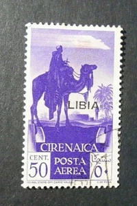ITALIA,ITALY LIBIA 1936 f. Posta A.CIRENAICA  SVR 50c violetto USED  ss 27 - Picture 1 of 1