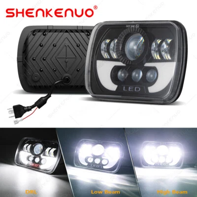 7X6 5x7 LED Headlights High Low Beam DRL For Chevy C10 C20 C30 K10 K20 K30 C04 Foto 1 de 4