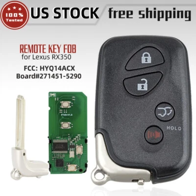 Mando a distancia con llave inteligente para Lexus RX350 RX450H GX460 CT200h FOB HYQ14ACX 271451-5290GNE Foto 1 de 4