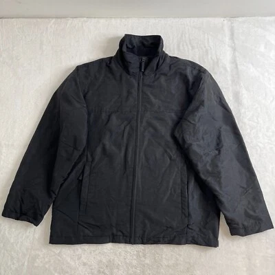 Vintage GAP Jacket Men's Large Black Canvas Harrington Full Zip Coat Mock Y2K - Image 1 of 4