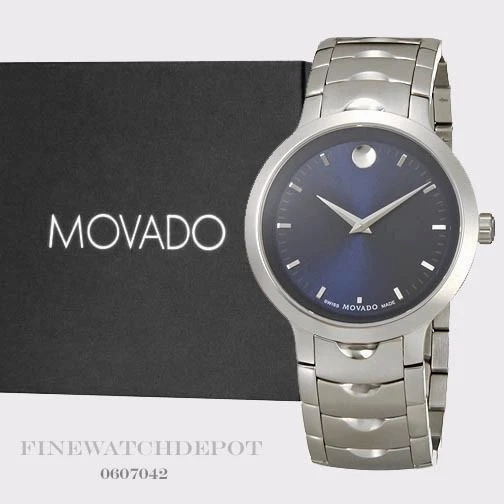 Auténtico reloj para hombre Movado Luno Sport azul acero inoxidable 0607042 Foto 1 de 1