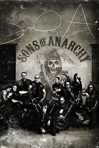 Sons of Anarchy - TV Show Poster/Druck (The Gang - Vintage/Retro Design) (Größe 2 - Bild 1 von 6