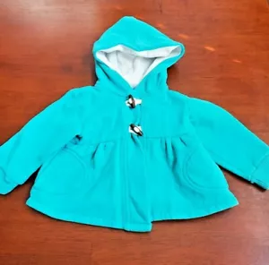 Abrigo con capucha para bebé niña/niño, Carter, turquesa, 18 mos - Imagen 1 de 3