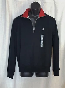 Nautica Black and Red Pullover with Pockets Collard Sz. Small $89 - Picture 1 of 9