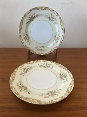 Juego de platos de cena de colección Noritake NANAROSA oro crema rosa verde floral China Japón Foto 1 de 4