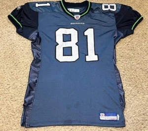 Seattle Seahawks Nate Burleson Reebok Team Issued Custom Jersey Size 52 WornREAD - Picture 1 of 10