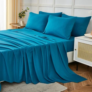 Teal King Size Sheets Set 6 PieceHotel Luxury Super Soft 1800 Series Microfib... - Bild 1 von 7