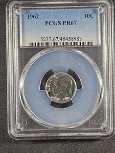 1962 U.S. Roosevelt Dime - Silver PROOF - PR67 (PCGS) stk#8983 - Picture 1 of 8