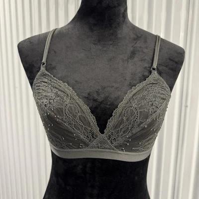 GapBody Women’s Green Sheer Lace Bralette Size Medium - Image 1 of 4