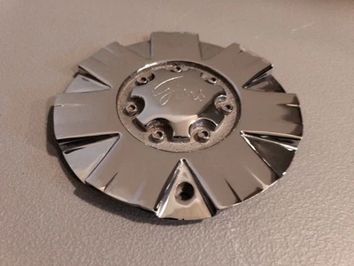Gino Wheels Chrome METAL Center Cap #BDW705B-GINO VG Cond (#2) - Image 1 of 4