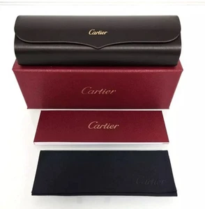 BRAND NEW! Authentic Cartier Glasses Case, Box and Cloth,  2.5"x7" - Picture 1 of 3