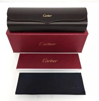 BRAND NEW! Authentic Cartier Glasses Case, Box and Cloth,  2.5"x7" - Image 1 of 3