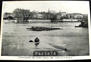 N° 74 PARIS INONDATIONS DE 1910 ECLUSE DE LA MONNAIE Non Ecrite - Imagen 1 de 2
