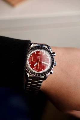Fully-Serviced 1998 OMEGA Speedmaster Red Stainless Steel Bracelet - 3510.61.00 - Image 1 of 4