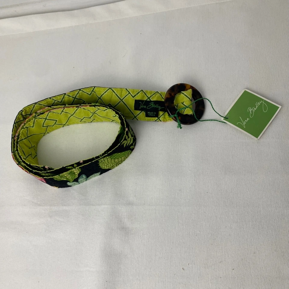 Vera Bradley Botanica Cinturón Reversible Mujer Ajustable Hebilla Tortuga Nuevo Foto 1 de 4