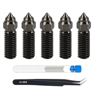 Kit de 5 buses d'extrudeuse à buse en acier trempé 0,4 mm pour K1, K1 Max, 4521 - Photo 1/6