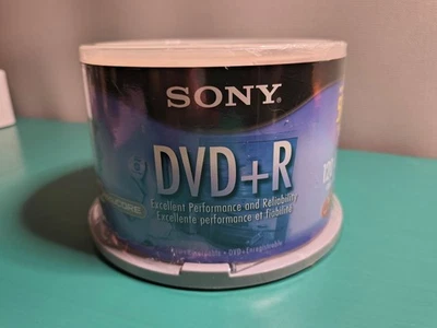 Sony DVD+R 50 Pack 4.7 GB 120 Min Blank Media Disc 1x-16x Brand New Sealed - Image 1 of 4