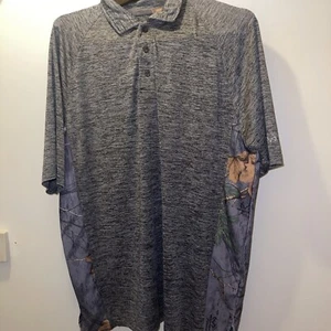 Realtree By Colosseum Men’s Long Sleeve Fishing Polo Shirt Size XL EUC - Picture 1 of 9