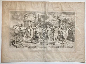 Gérard de Lairesse / gravure "La danse des nymphes", Choreae... 1685 / etching - Imagen 1 de 14
