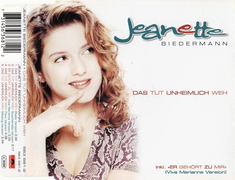 Jeanette Biedermann ‎– Das Tut Unheimlich Weh - Maxi CD Single © 1999 - Bild 1 von 1