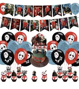 FRIDAY THE 13TH JASON VOORHEES HOCKEY MASK HALLOWEEN COSTUME PARTY DECORATIONS! - Picture 1 of 6
