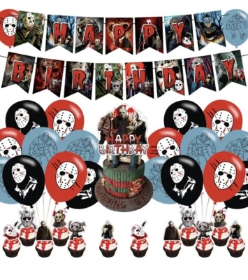 FRIDAY THE 13TH JASON VOORHEES HOCKEY MASK HALLOWEEN COSTUME PARTY DECORATIONS! - Image 1 of 4