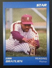 1989 Reading Phillies GLOSSY Erik Bratlien #3