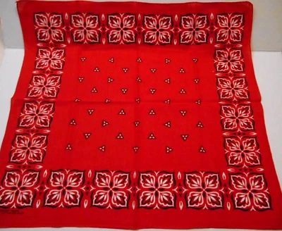 Pañuelo Bandana Algodón Vintage ROJO Floral Colores Lavables RN14193 Foto 1 de 4