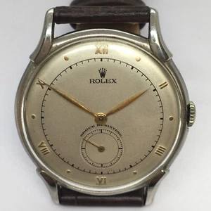 ROLEX Watch 1948  Vintage Ref 4498 Stainless Steel Working Keeps Time - Picture 1 of 6
