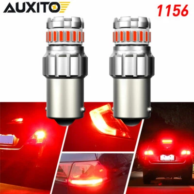 1156 7506 P21W Red LED Brake Stop Tail Light Bulb Error Free For BMW Audi Lexus - Image 1 of 4
