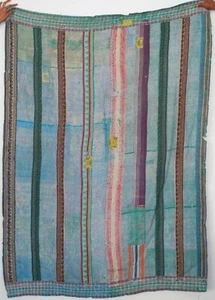 Vintage Kantha Quilt Bedspread High Quality Indian Handwork Cotton kantha Quilt - Picture 1 of 3