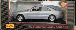 Mercedes-Benz S500 S-Klasse Limousine 1998 silber 1:18 von Maisto 31855 Old Release - Bild 1 von 3