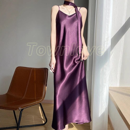 OFF WHITE Abito donna estivo raso scollo a V camicia nuovo sexy senza maniche gonne lunghe