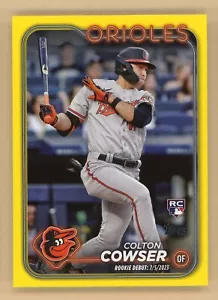 Colton Cowser - 2024 Topps Update - Rookie Debut - Yellow Parallel - Orioles - Picture 1 of 2