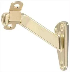 Soporte de barandilla de alta resistencia con acabado de latón pulido Hardware Essentials con tornillos - Imagen 1 de 1